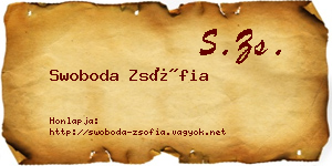 Swoboda Zsófia névjegykártya